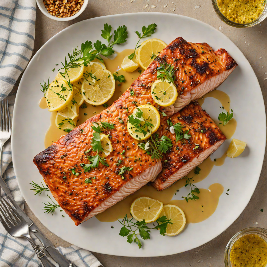 Baked Cajun-Spiced Salmon with Garlic Butter