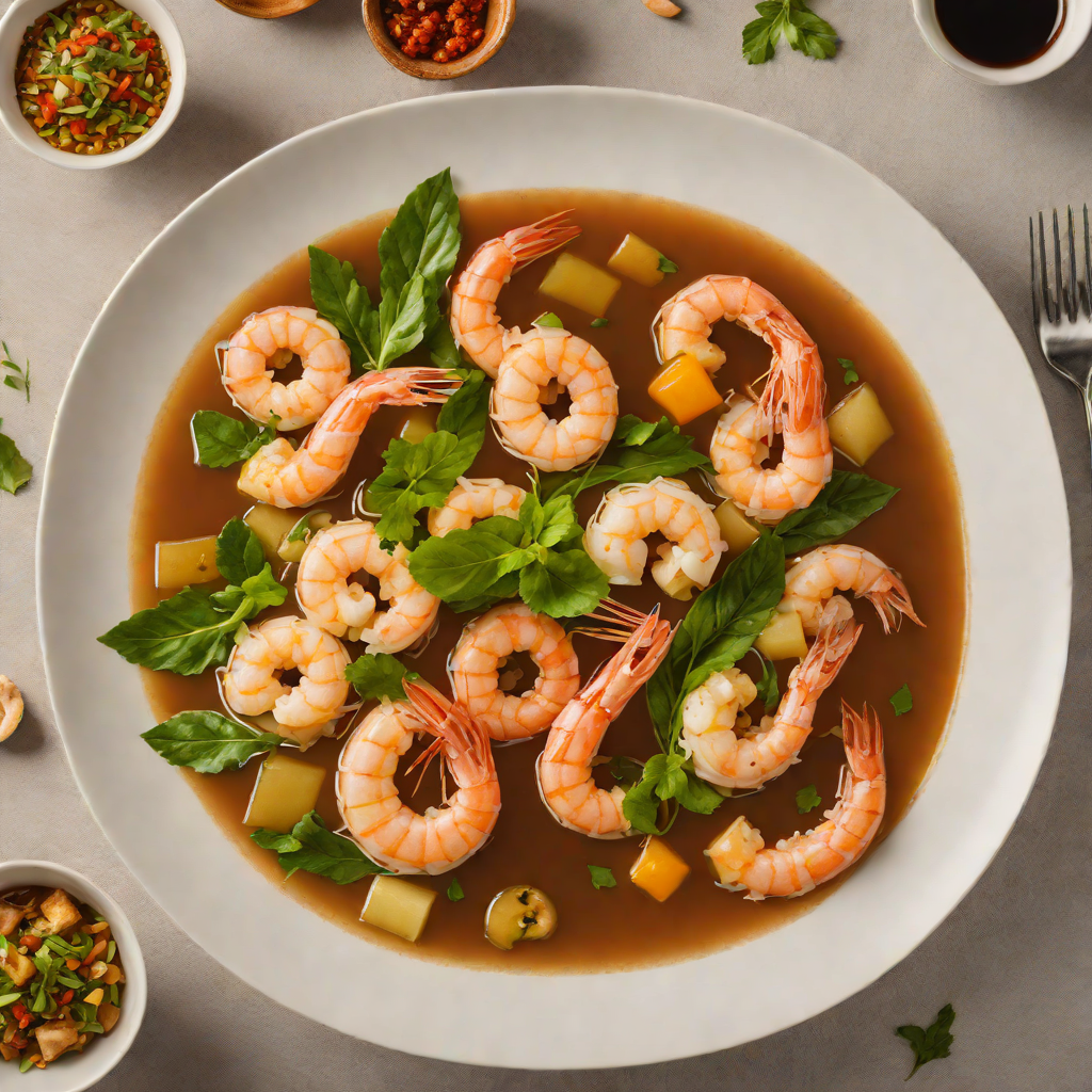 Garlic-Infused Shrimp Sinigang with Tamarind Broth