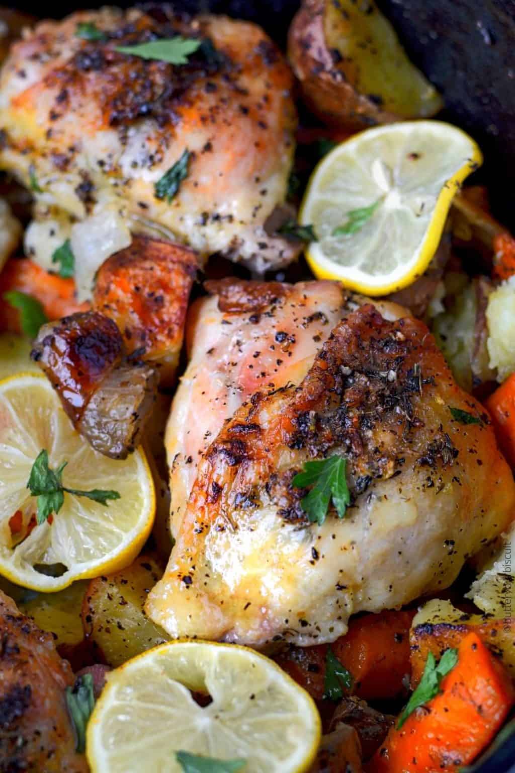 One-Pan Lemon Herb Chicken with Roasted Potatoes