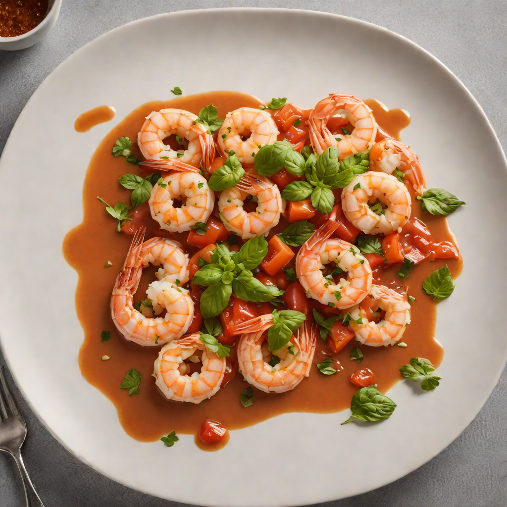 Vodka-Poached Shrimp with Tomato and Basil Sauce