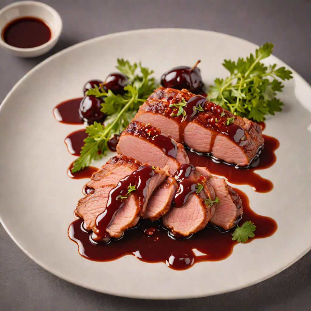 Honey-Glazed Duck Breast with Cherry-Port Sauce