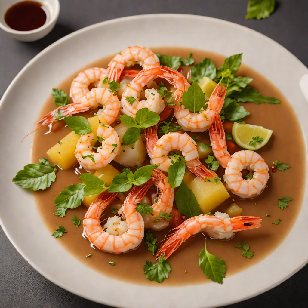 Sautéed Shrimp Sinigang with Tamarind Broth