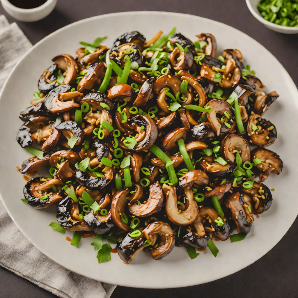 Stir-Fried Back Mushrooms with Ginger and Scallions