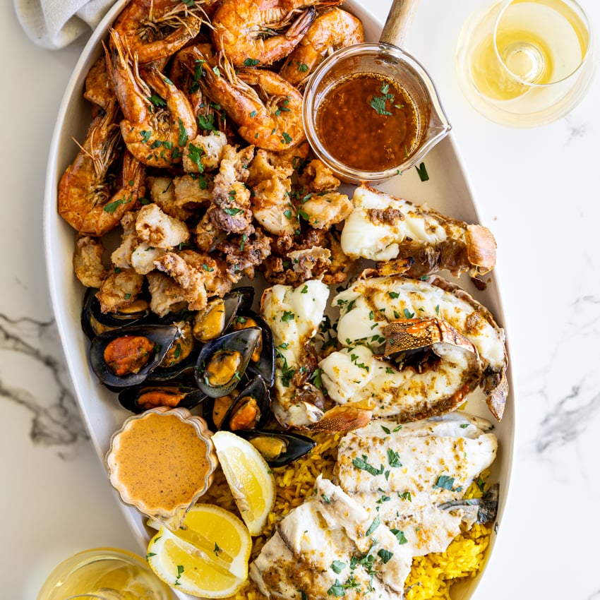 Wizard of Oz Rainbow Seafood Platter