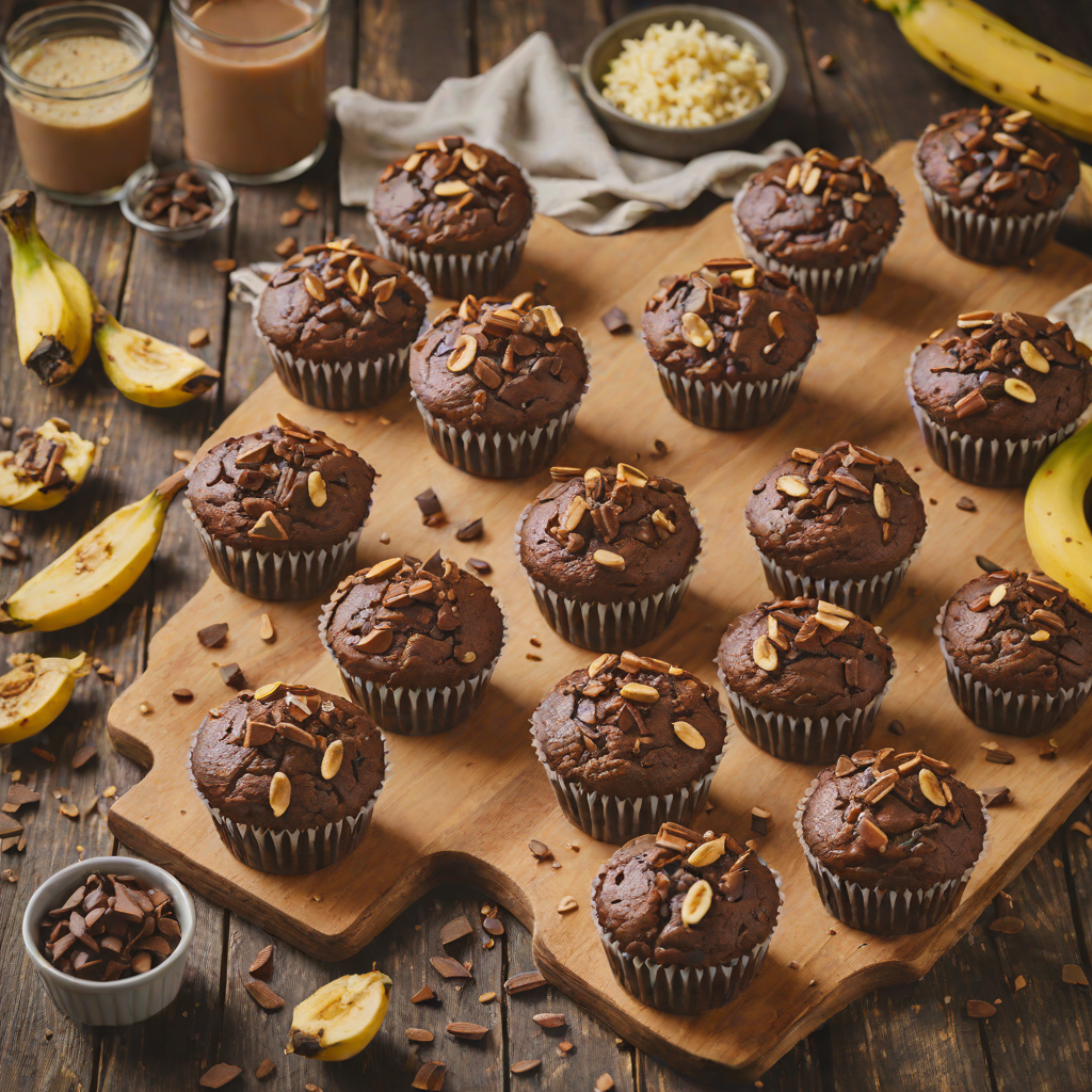 Half-Baked Chocolate Banana Muffins