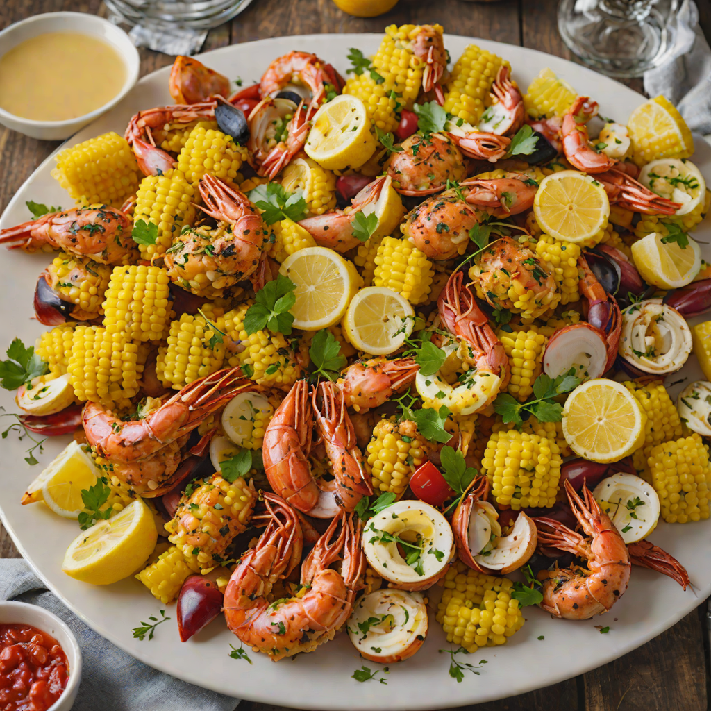 Festive Cajun Seafood Boil with Garlic Butter Sauce