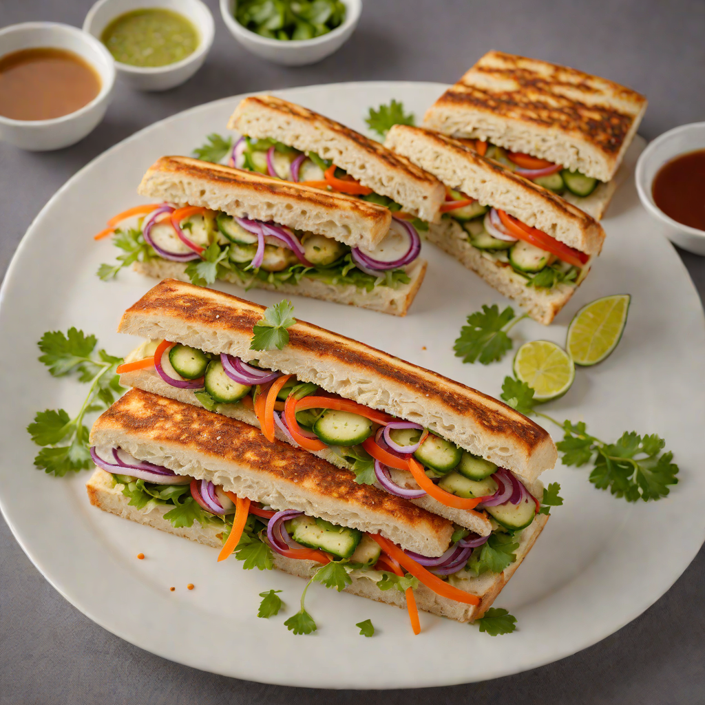 Banh Mi-Inspired Grilled Tofu Sandwich with Pickled Vegetables