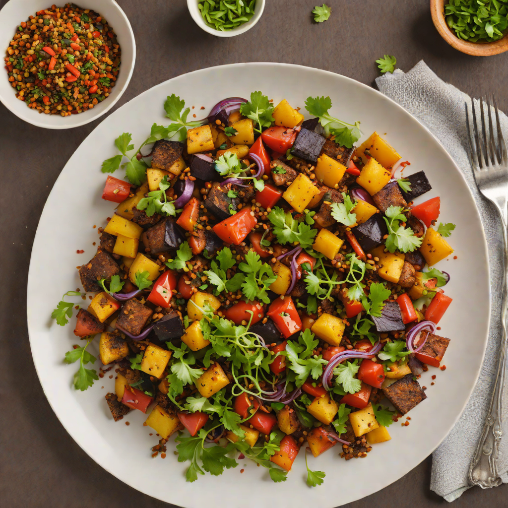 Ethiopian-Inspired Berbere Roasted Vegetables with Teff Salad