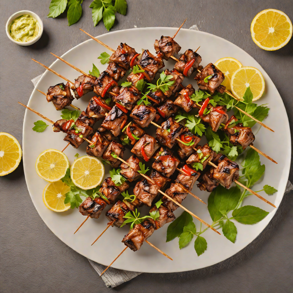 Grilled Sirloin Skewers with Lemongrass