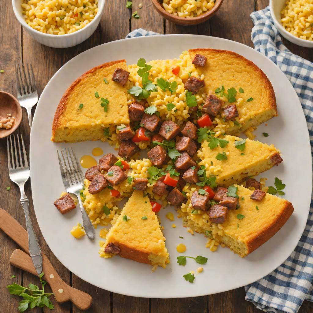 Hearty Midwest Cornbread and Sausage Skillet