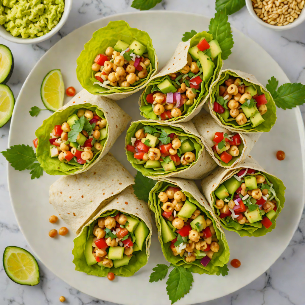 No-Bake Avocado and Chickpea Salad Wraps