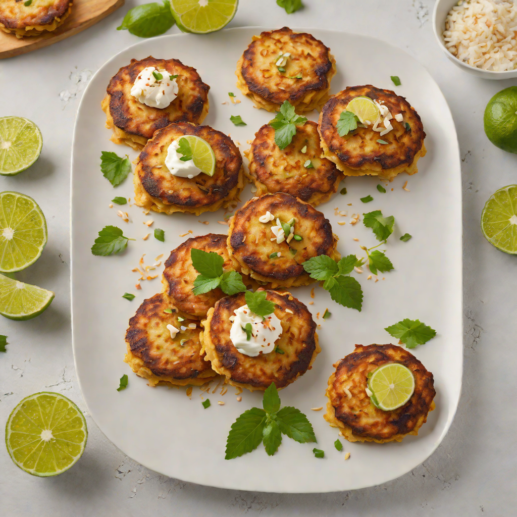 Pan-Fried Plantain Cakes with Coconut and Lime