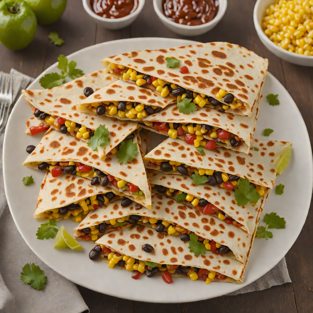 Tex-Mex Black Bean and Corn Quesadilla
