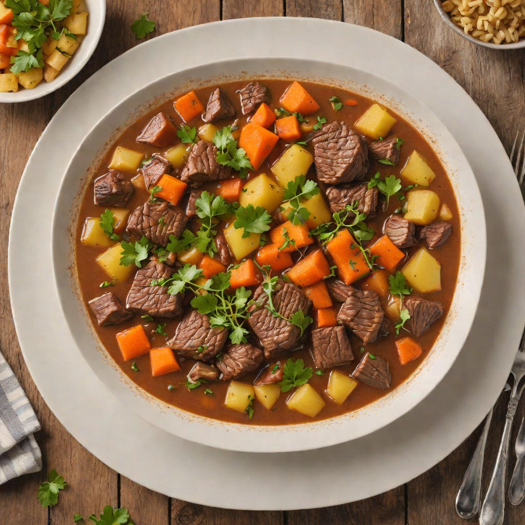 One-Pot Root Vegetable Stew with Tender Braised Beef