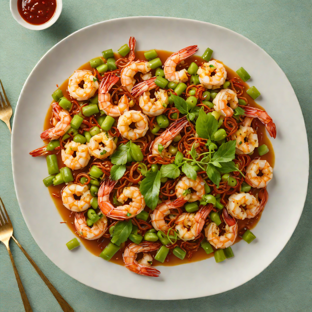 Stir-Fried Prawns with Petai and Sambal Belacan