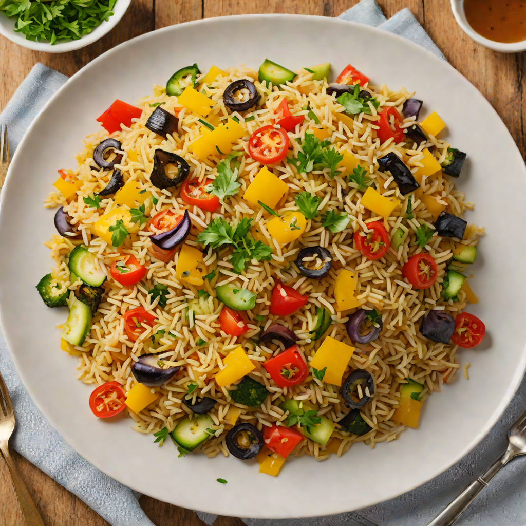 Sautéed Mediterranean Vegetable Rice with Saffron