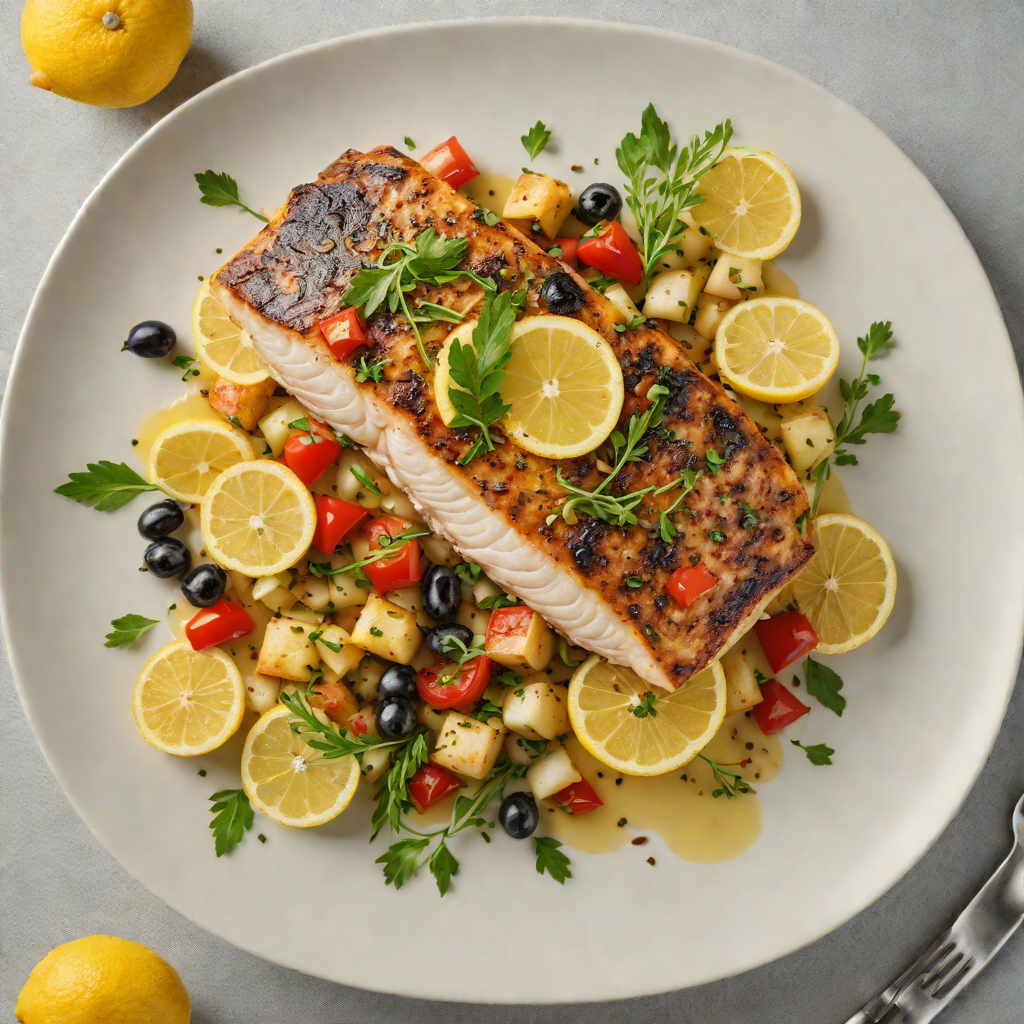 Pan-Seared Lemon Garlic Mediterranean Sea Bass