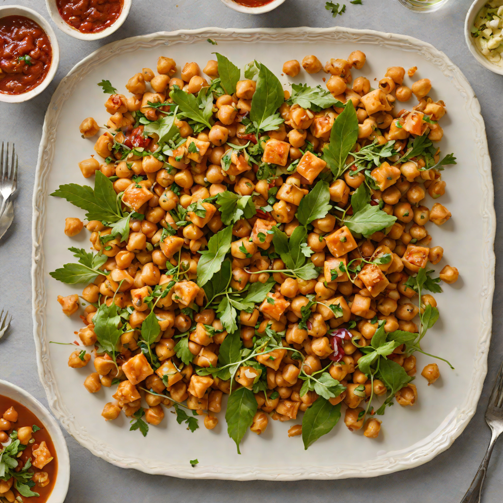 Roasted Garlic and Harissa Chickpea Sheet Pan Dinner