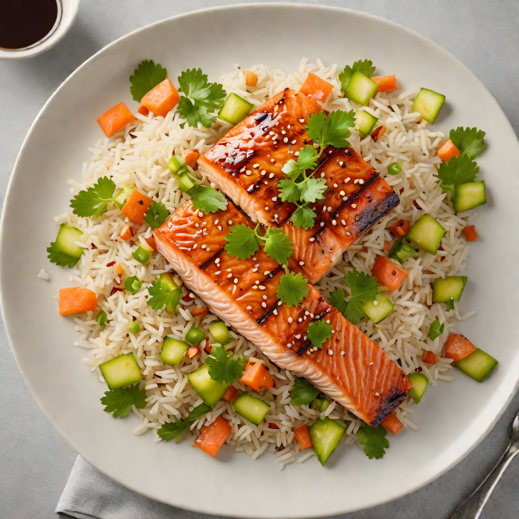 Soy-Ginger Glazed Salmon Rice Bowl