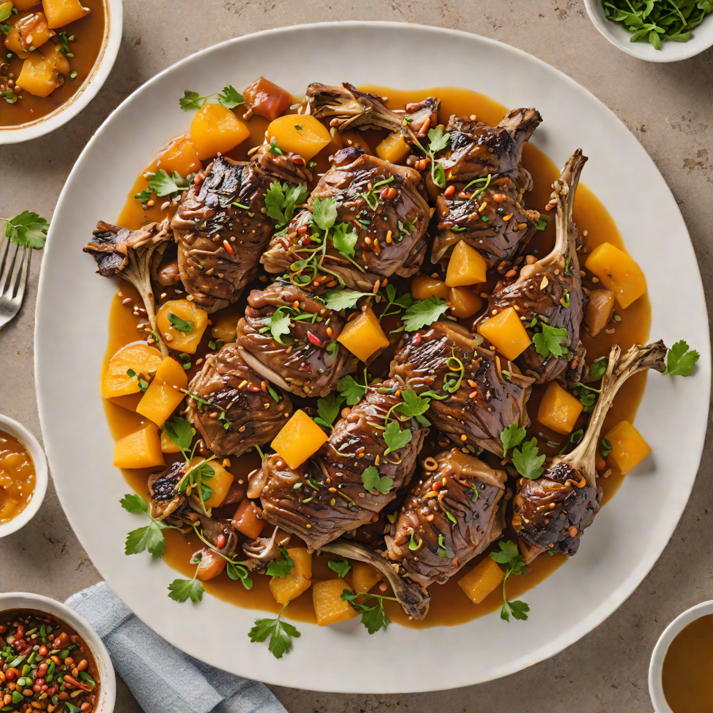 Slow Cooker Moroccan-Spiced Lamb Shoulder with Apricot Glaze
