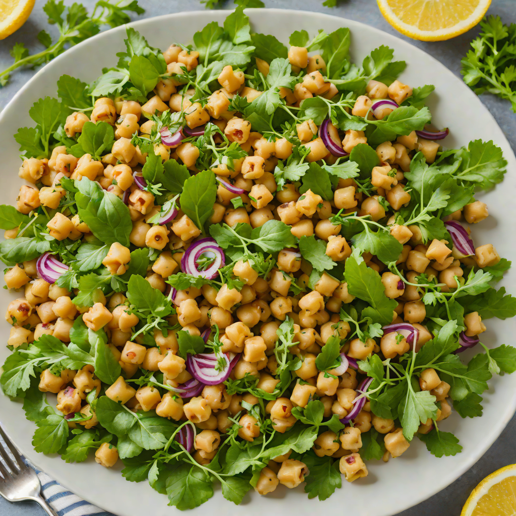 Quick Chickpea and Herb Salad with Lemon Dressing