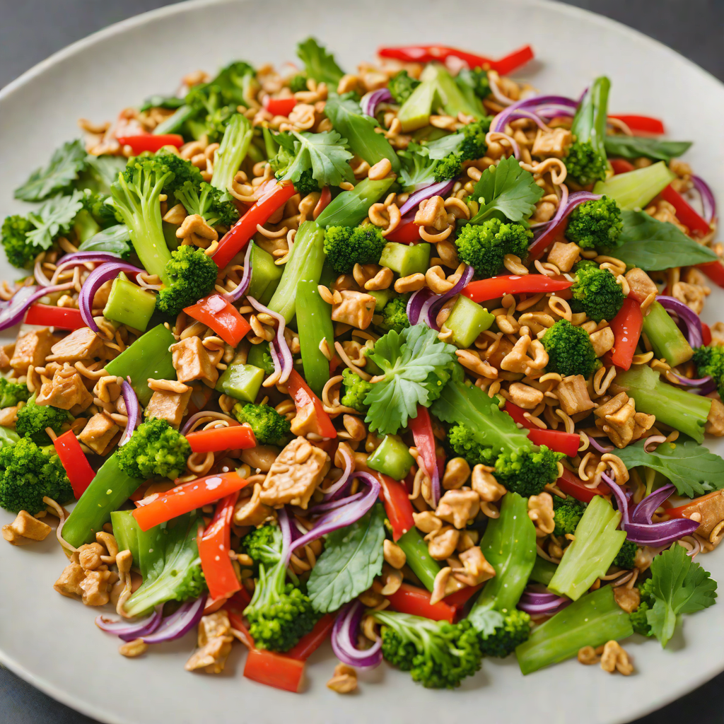 Randomized Bored.com Veggie Stir Fry with Spicy Peanut Sauce