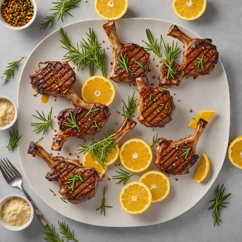 Citrus-Marinated Grilled Lamb Chops with Garlic and Rosemary