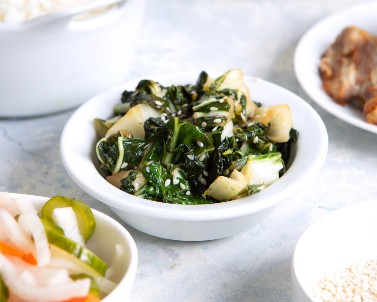 Miso-Glazed Bok Choy with Sesame Seeds