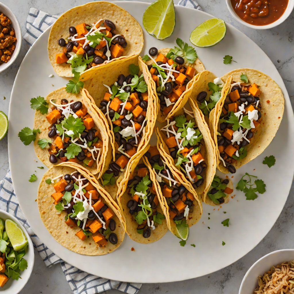 Seasoned Midwest Sweet Potato and Black Bean Tacos