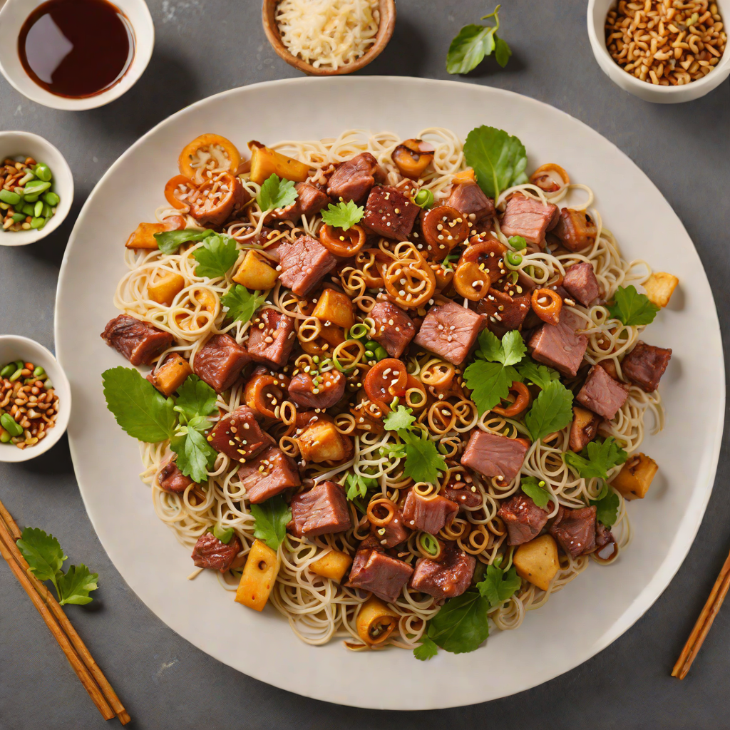 Hunan-Style Smoked Pork with Lotus Root Stir-Fry