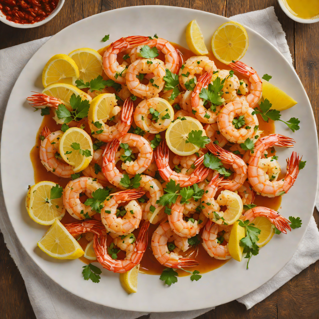 Traditional Spanish Garlic Shrimp with Paprika and Lemon