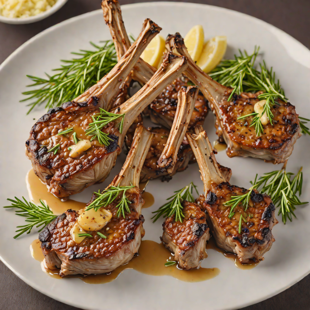Roasted Missouri Lamb Chops with Garlic and Rosemary