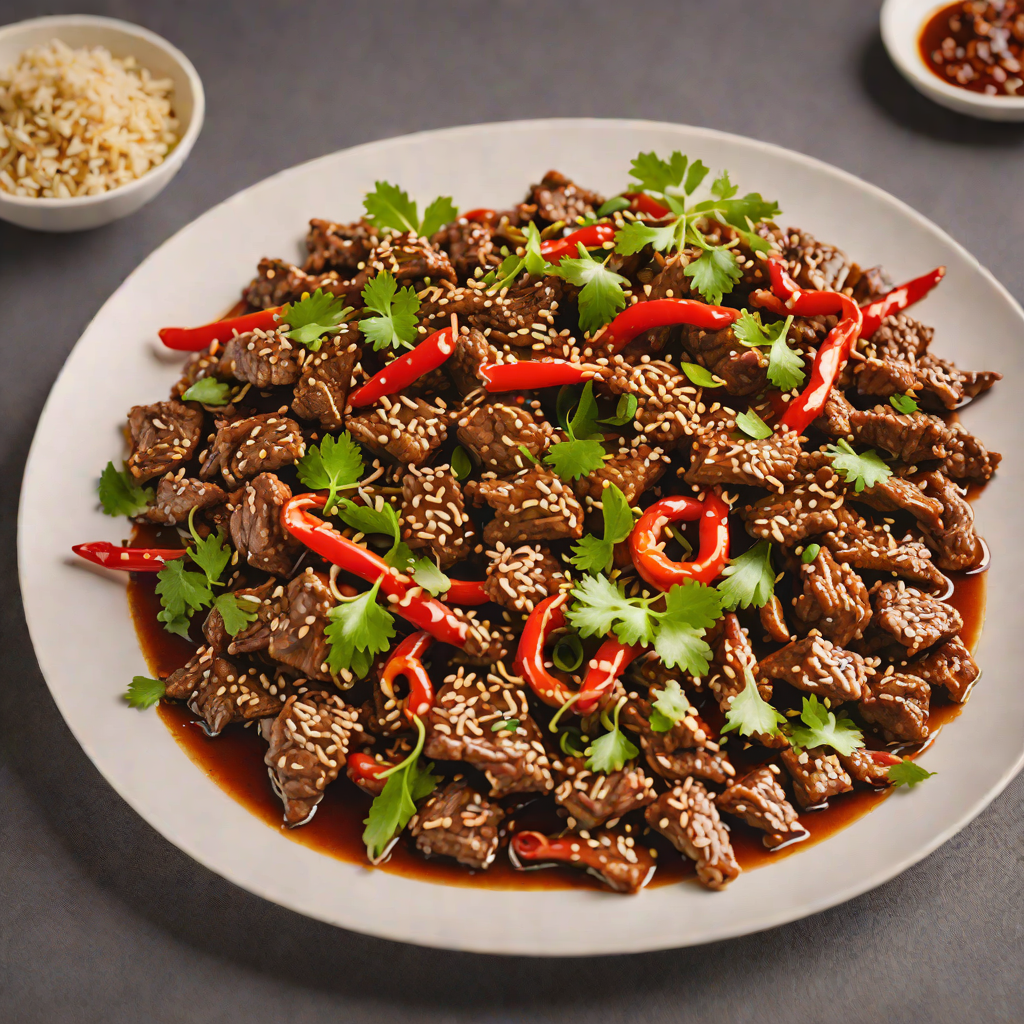 Stir-Fried Beef with Air-Dried Chili and Garlic