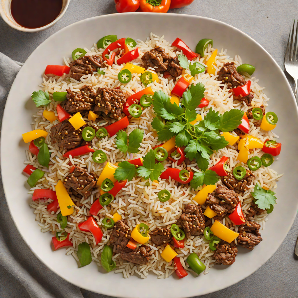 One-Pot Spicy Beef and Rice with Bell Peppers