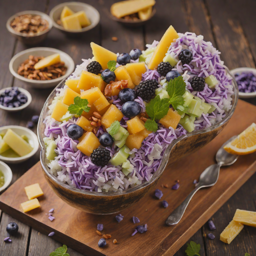 Halo-Halo Shaved Ice with Ube, Jackfruit, and Sweetened Beans