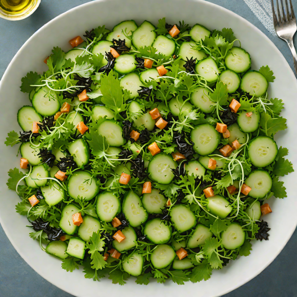 Chilled Antarctic Seaweed and Cucumber Salad
