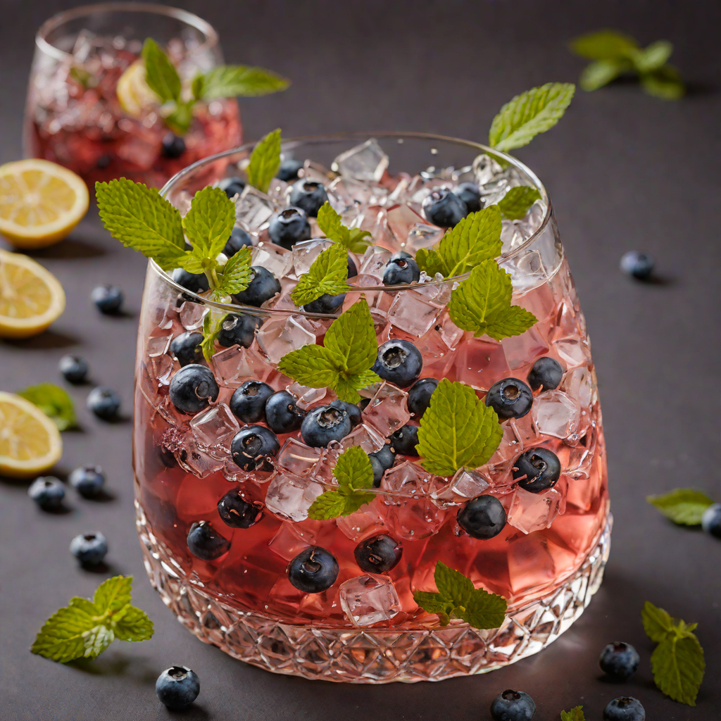 Blueberry and Mint Iced Herbal Tea