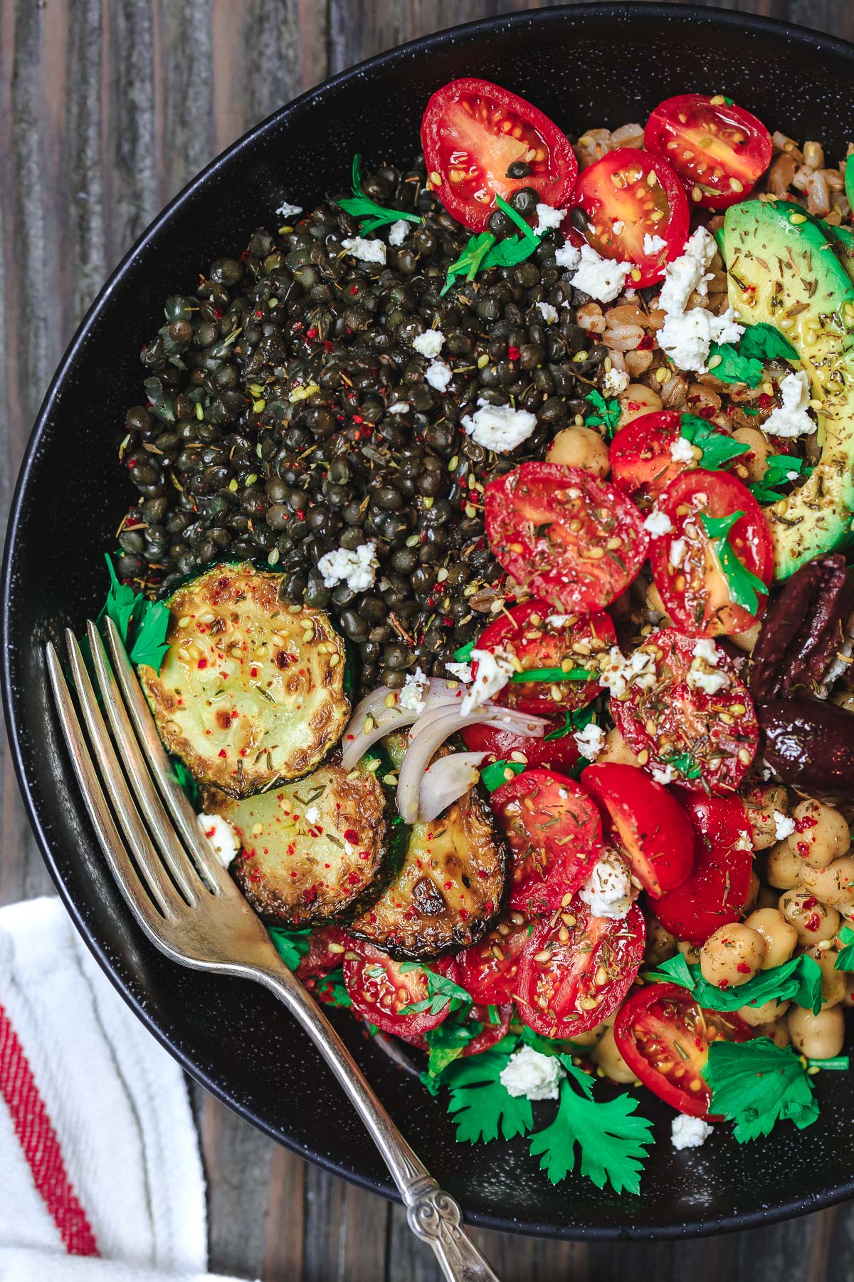 Mediterranean Grain Bowls with Roasted Chickpeas