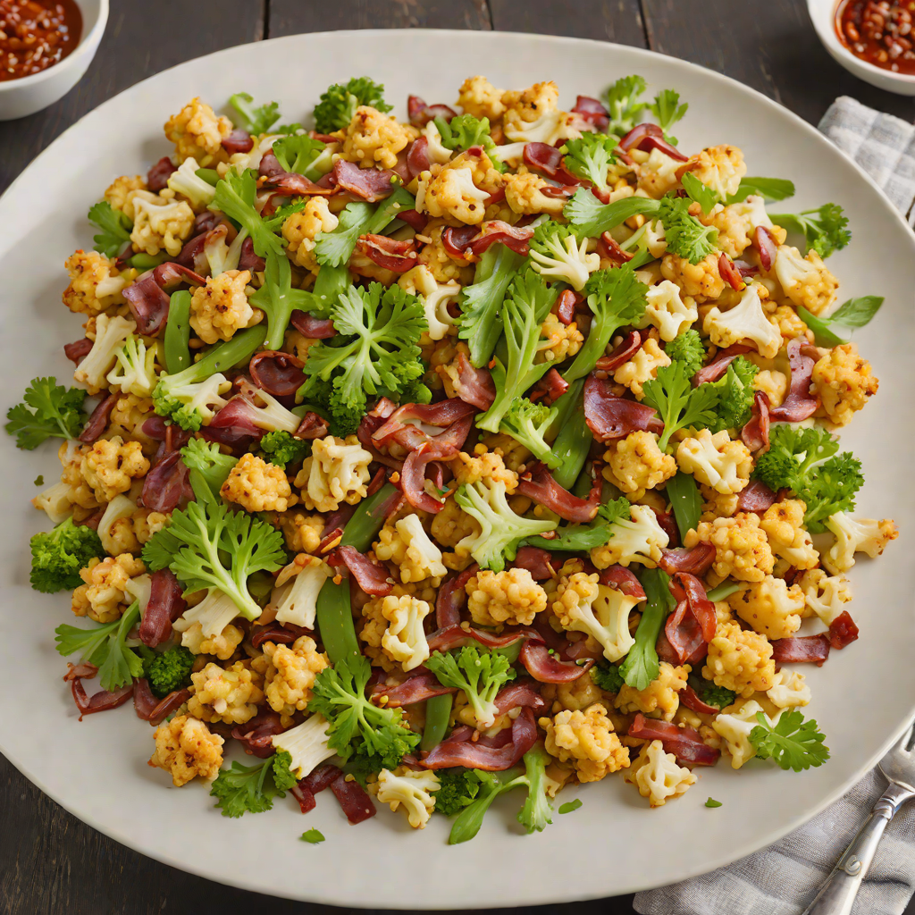 Spicy Cauliflower and Bacon Stir-Fry