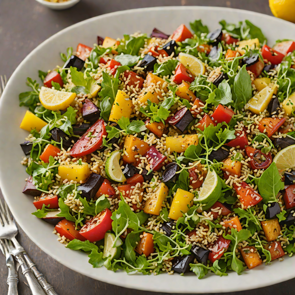 Quinoa Salad with Roasted Vegetables and Lemon Dressing