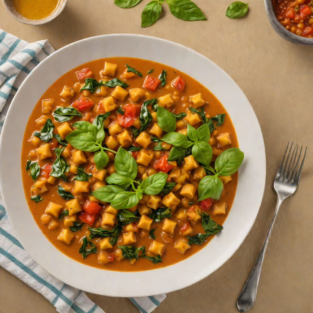 Herb-Simmered Indian Chickpea Curry with Tomato and Spinach