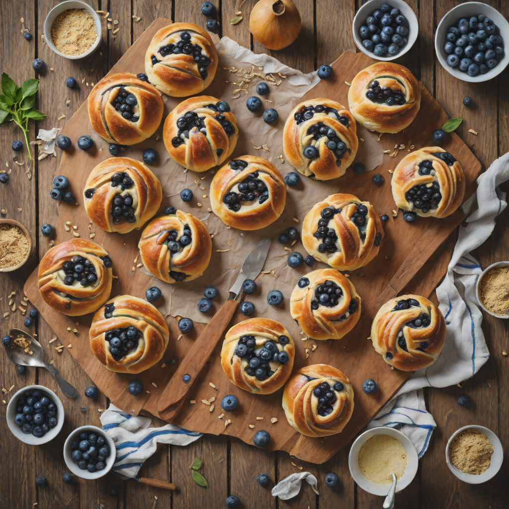 Cardamom and Blueberry Sweet Buns