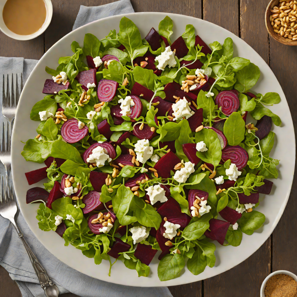 Harvard Yard Beet and Goat Cheese Salad with Walnut Vinaigrette