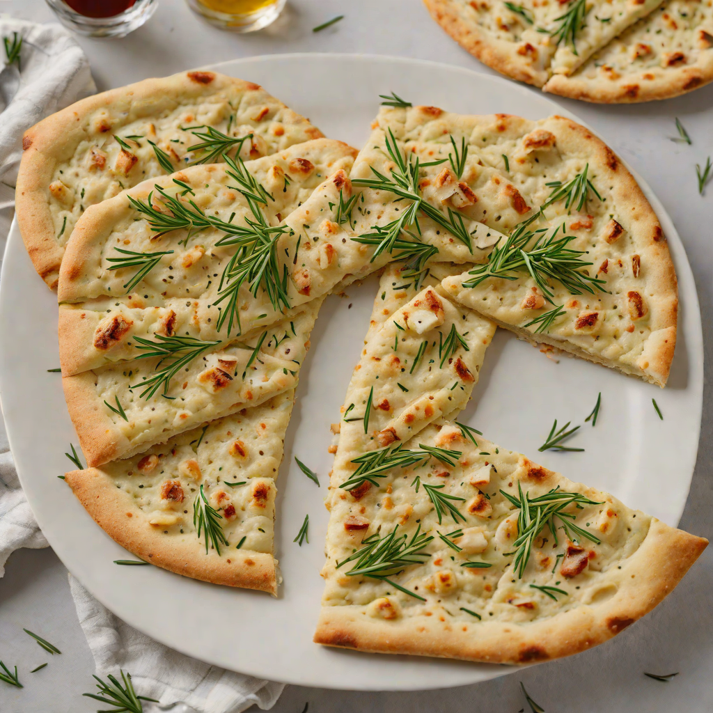 No-Yeast Whole Wheat Flatbread with Garlic and Rosemary