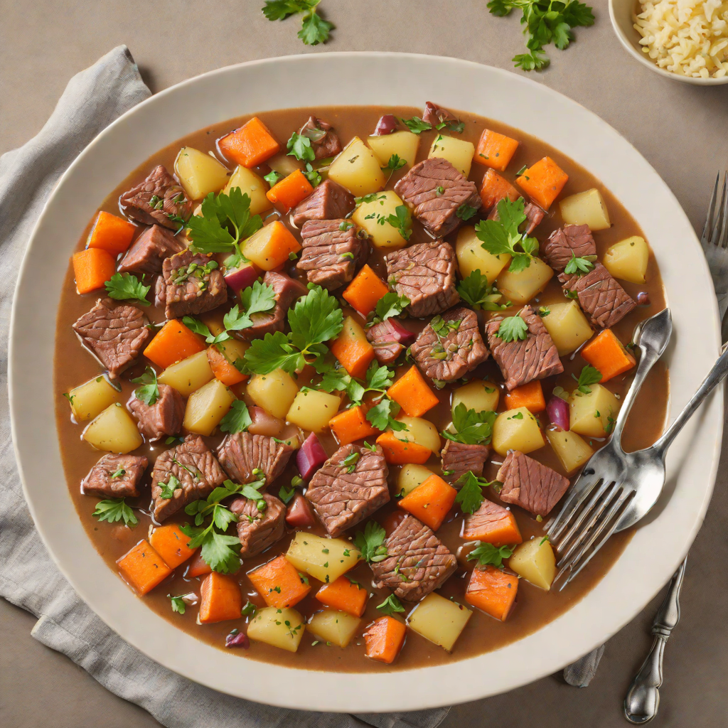 Missouri-Inspired Beef and Potato Stew with Root Vegetables