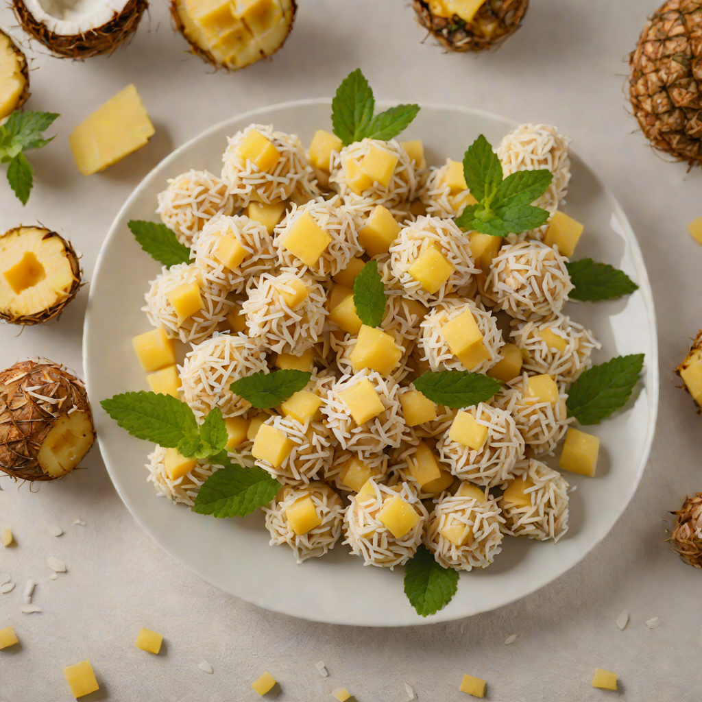 No-Bake Coconut and Pineapple Energy Bites