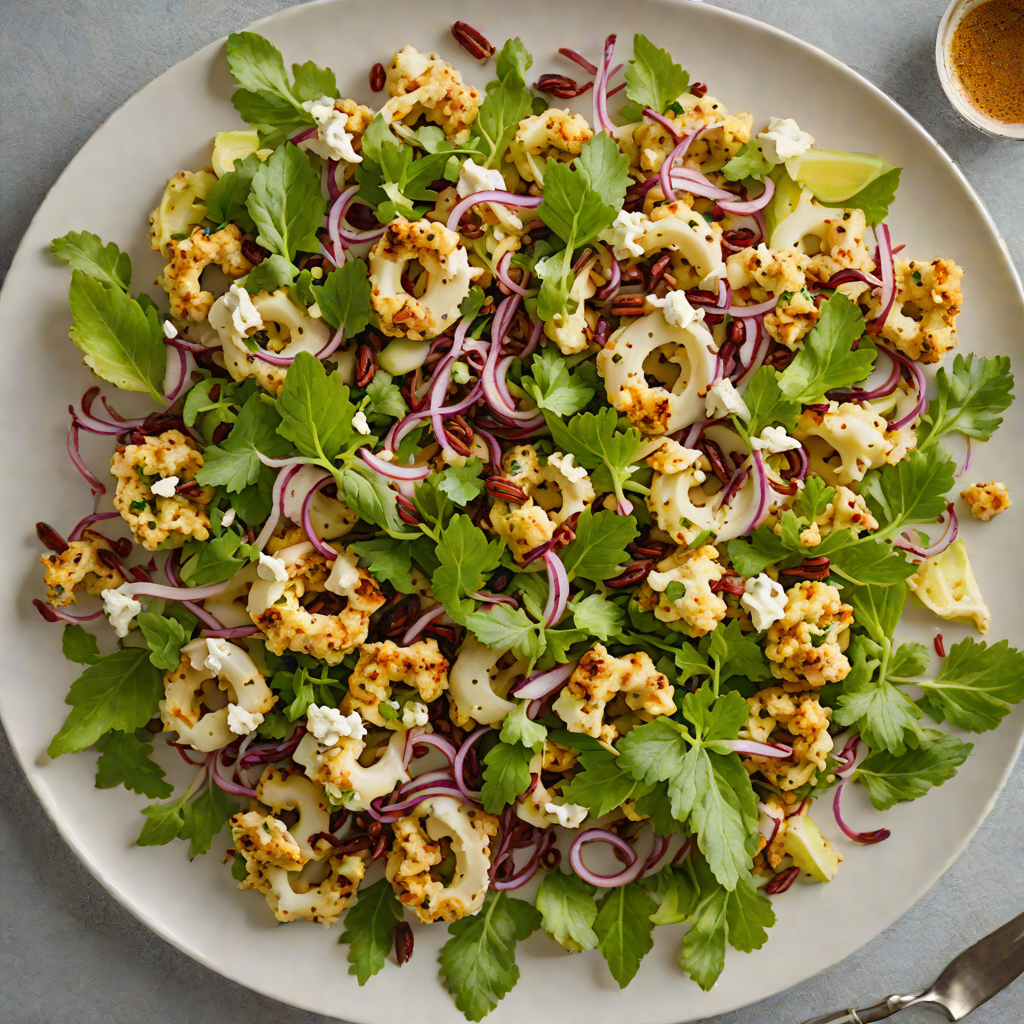 Charred Cauliflower Salad with Tahini and Sumac Dressing