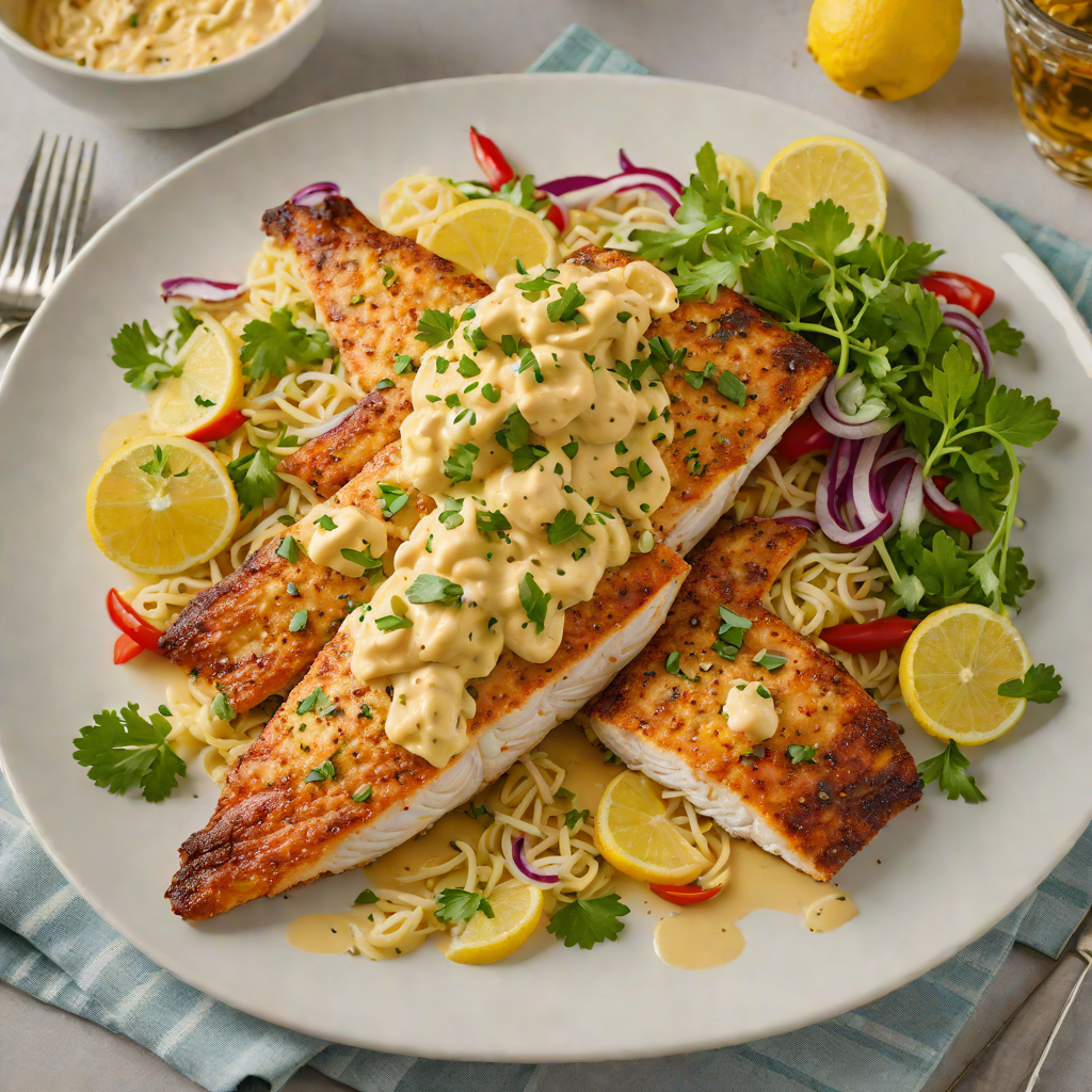 Pan-Seared Catfish with Spicy Alabama Riverfront Remoulade