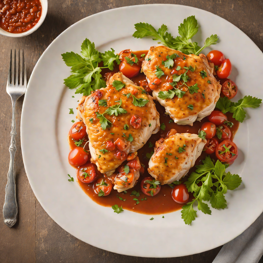 Pan-Seared Chicken with Spicy No-Sugar Tomato Sauce