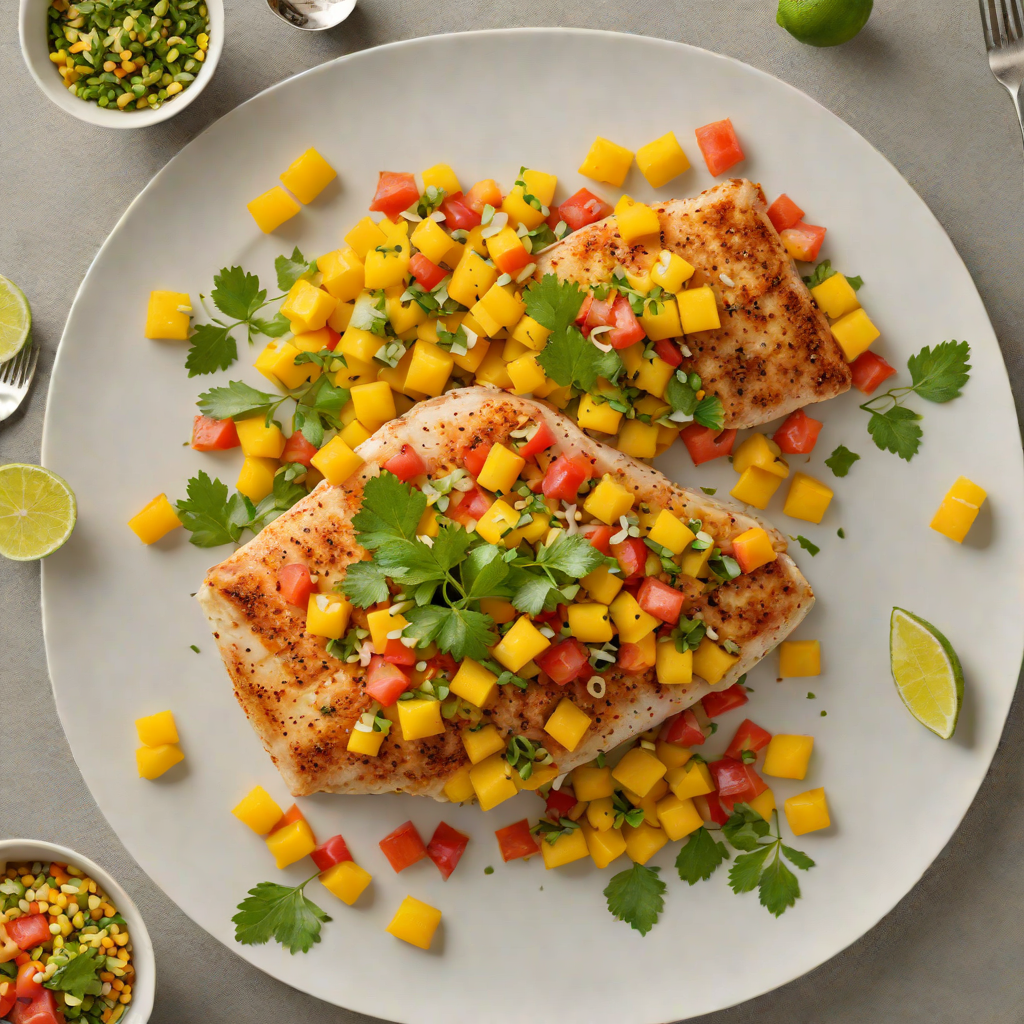 Pan-Seared Tilapia with Mango-Papaya Salsa